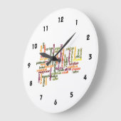 ほとんどの共通の要素(単語の雲化学) ラウンド壁時計 (傾斜)