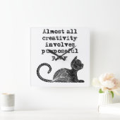 ほとんどの創造性は、目的に基づ遊いて私が スクエア壁時計 (ホーム)