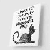 ほとんどの創造性は、目的に基づ遊いて私が スクエア壁時計 (傾斜)