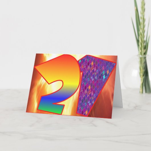 ほとんどの州のバースデー・カードで法的21 カード (正面)