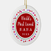 ほとんどの愛されたナナ、Mimi個のまたはクリスマスのギフト セラミックオーナメント (右)