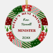 ほとんどの素晴らしい大臣か代替名 セラミックオーナメント (正面)