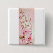 ほとんどの美しいヴィンテージのクリスマスのシカ 缶バッジ (正面)