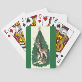 ほとんどの美しいヴィンテージのクリスマスのトナカイ家族 トランプ