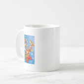 ほとんどの美しいヴィンテージのクリスマスのトナカイ コーヒーマグカップ (正面左)