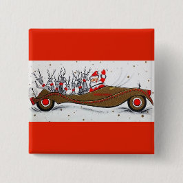 ほとんどの美しいヴィンテージのクリスマスサンタ 缶バッジ