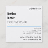 ほとんどはっきりした スクエア名刺 (正面)