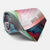 ほとんどクロムカラーの曲線状チェッカーボード形状 ネクタイ (ロール)