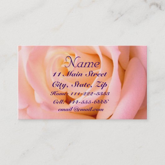 ほとんどピンクのプロフィールカード 名刺 (正面)