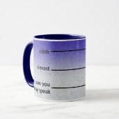 ほとんど今コーヒー計量カップの青を話すことができます マグカップ (正面左)