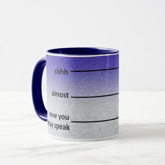 ほとんど今コーヒー計量カップの青を話すことができます マグカップ (正面左)