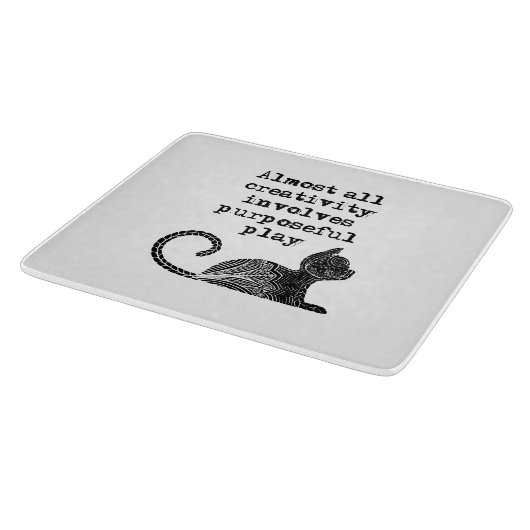 ほとんど全ての創造性は目的を持った私を遊含んでいる カッティングボード (角)