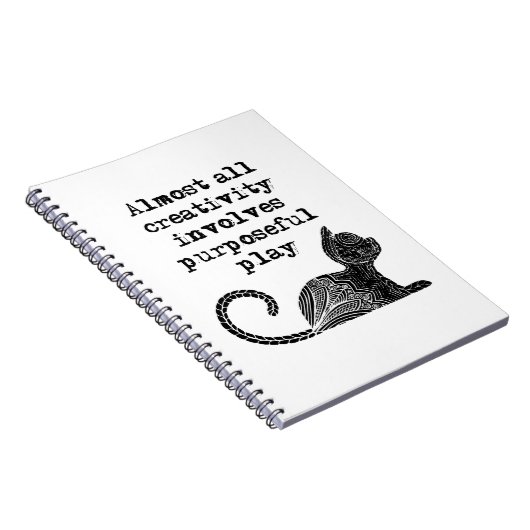 ほとんど全ての創造性は目的を持った私を遊含んでいる ノートブック (右側)