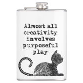 ほとんど全ての創造性は目的を持った私を遊含んでいる フラスク (正面)