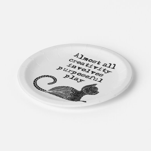 ほとんど全ての創造性は目的を持った私を遊含んでいる ペーパープレート (アングル)
