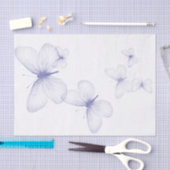 ほとんど半透明の紫の蝶 薄葉紙 (クラフト)