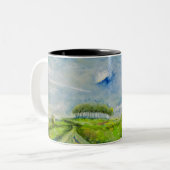 ほとんど家に帰る木々のマグ ツートーンマグカップ (正面左)