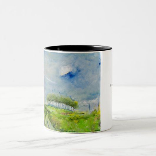 ほとんど家に帰る木々のマグ ツートーンマグカップ (中央)