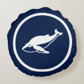 ほとんど海軍の青いクジラ航海の ラウンドクッション (裏面)