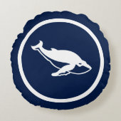 ほとんど海軍の青いクジラ航海の ラウンドクッション (正面)