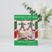 "ほとんど消えたエルフィンの心" 面白いクリスマスカード シーズンカード (スタンド正面)