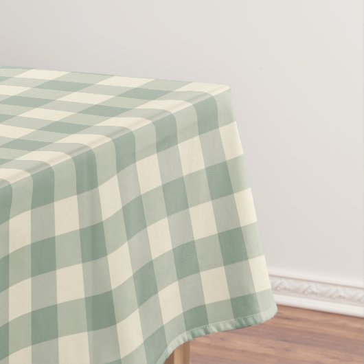 ほとんど目覚めたギンガム – 川の格子状に。 テーブルクロス (インサイチュ)