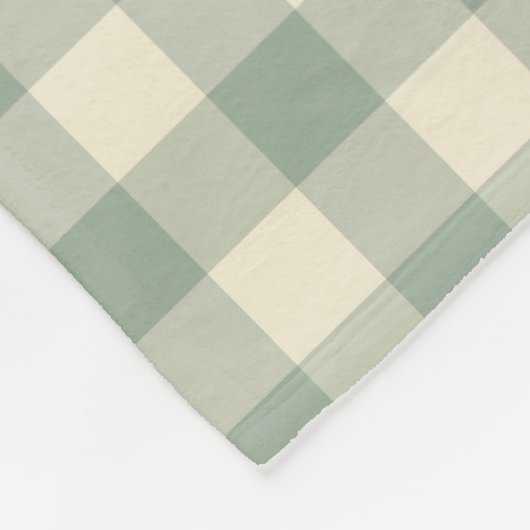 ほとんど目覚めたギンガム – 川の格子状に。 フリースブランケット (角)