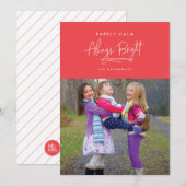 ほとんど落ち着かない、いつだって明るい 5x7 ホリデー フォト カード (正面/裏面)