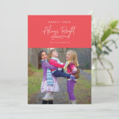 ほとんど落ち着かない、いつだって明るい 5x7 ホリデー フォト カード (スタンド正面)