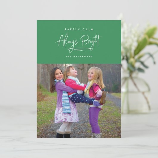 ほとんど落ち着かない、いつも明るい オーダーメイド カラー写真カード シーズンカード (スタンド正面)