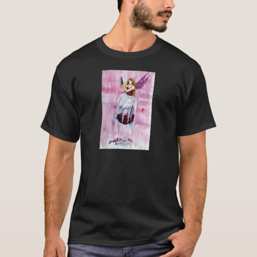 ほとんど行ったワインの妖精 Tシャツ (正面)
