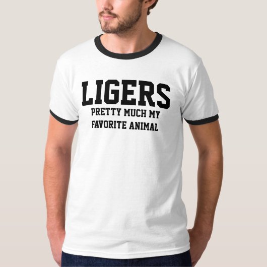 ほとんどLIGERS私のお気に入りのな動物のワイシャツ Tシャツ (正面)