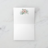 ほのかなピンクとアイボリーのポピーと芍薬の花のデザイン - お礼メッセージ サンキューカード (内部)