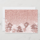 ほのかなピンクのグリッターが輝くクリスマスツリー シーズンカード (裏面)