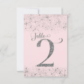 ほのかなピンクのシルバーグリッター テーブルナンバー 2 (裏面)