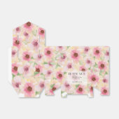 ほのかなピンクの花のパーティー フェイバーボックス (折り畳みなし)