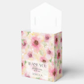 ほのかなピンクの花のパーティー フェイバーボックス (オープン)