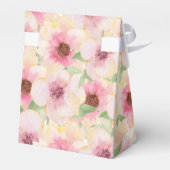 ほのかなピンクの花のパーティー フェイバーボックス (裏面サイド)