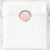 *～* ほのかなピンクの花のワックスシールスタンプ 結婚式 ラウンドシール (バッグ)