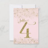 ほのかなピンクゴールドグリッター テーブルナンバー 4 (正面)