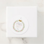 ほのかなロマンス：ピンクのバラとコデマリ フェイバータグ (インサイチュ)