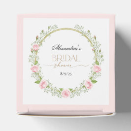 ほのかなロマンス: ピンクのバラ & ワイルドフラワーのブレス フェイバーボックス