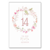 ほのかなロマンス 花束のスイートピー テーブルナンバー (裏面)