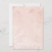 ほのかな水彩色のバーガンディー レッド ローズ 洗礼 招待状 (裏面)