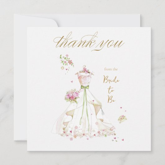 ほのかな花嫁 ブライドトゥビー サンキューカード (正面)