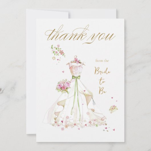 ほのかな花嫁 ブルーム ブライドトゥビー サンキューカード (正面)