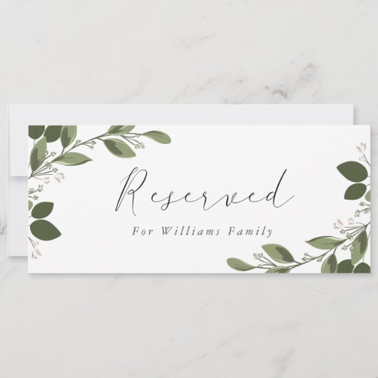 ほのかな若枝 予約札 招待状 (裏面)