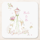 ほのかに色づく花嫁 スクエアペーパーコースター (正面)