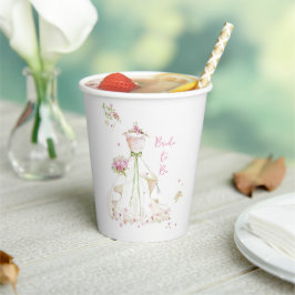 ほのかに色づく花嫁 紙コップ