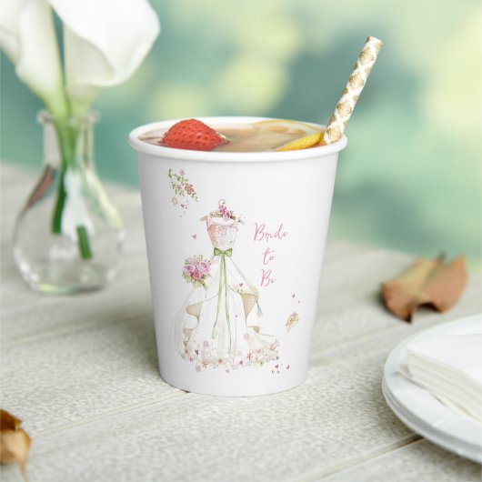 ほのかに色づく花嫁 紙コップ (インサイチュ)